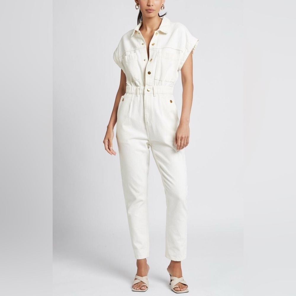 Sheikeโ $165 Nevada Ecru Denim White Gold Jumpsuit Australia Brand Slim